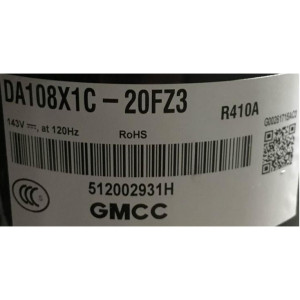 GMCC Compresor Rotativo velocidad Variable DC Toshiba 12.000 Btu/hr Compatible con R410A, DA108X1C-20FZ3, 201400620600, 11103020000030 

