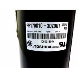 Toshiba Compresor rotativo velocidad fija 12.000 Btu 220v/60hz/1ph R22 PH170G1C-3DZDU1 201400611080 11103010000320
Sirve: NACM012C10B NBCM012C10B