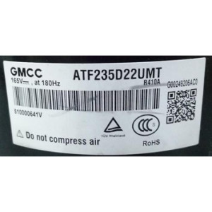 GMCC Compresor Rotativo DC Inverter 24.000 Btu/hr Compatible con R410A-A ATF235D22UMT, 201400611301, 11103020000179
