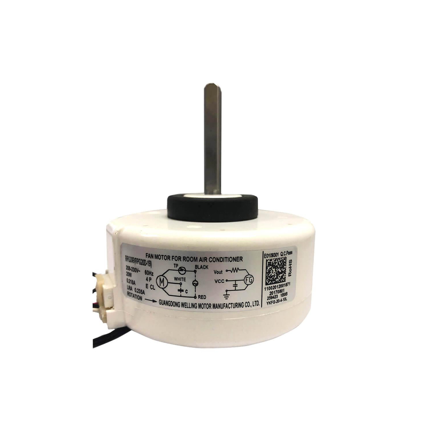 Fan Motor for Mini Split Indoor Unit evaporator RPG20B (RPG20D19) YKFG20410L 208230V/1Ph
