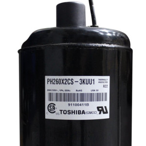 Toshiba Compresor velocidad fija rotativo 18.000 Btu 220v/60hz/1ph Compatible con R22, PH240M2C-3FTU1 201400600590 11103010000878
Sirve: ecox