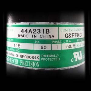 Rechi Compresor velocidad fija rotativo para Ecox 11.000 Btu 44A231BG FEKC 115v/60hz/1ph Compatible con R410A, 201402000490 11103010001398