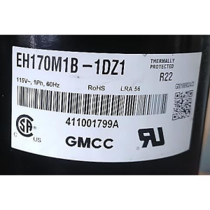 LG Compresor Rotativo velocidad fija 208-230V/1Ph/60Hz LRA 56 Compatible con R410A, Protector Interno OLP 201400603064 11103010001056 
Fits: EACM012C11B Midea PAC13037 PAC120371