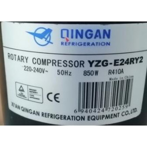 QINGAN Compresor rotativo velocidad fija 9.000Btu 220-240V/50Hz 850W Compatible con R410A, YZG-E24RY2 201402200100 11103010001249
